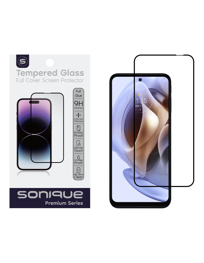 Hardy Glass Sonique Premium Series HD Full Cover 9H Motorola Moto G31 4G / Moto G41 4G Μαύρο