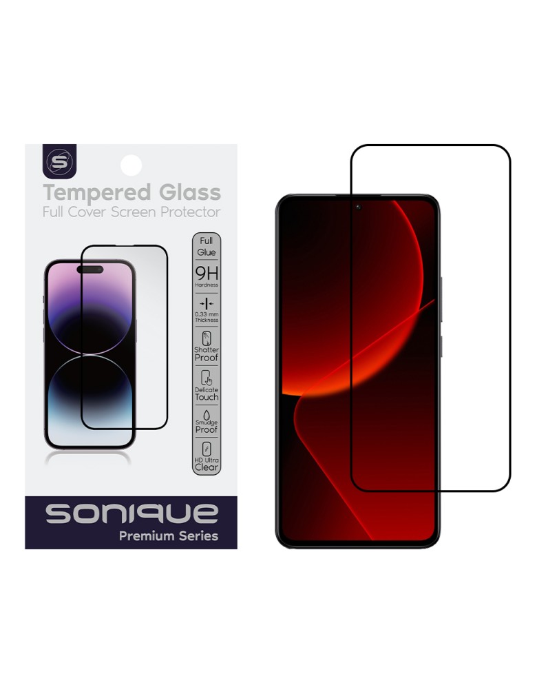 Hardy Glass Sonique Premium Series HD Full Cover 9H Xiaomi Xiaomi 13T 5G / Xiaomi 13T Pro 5G Μαύρο