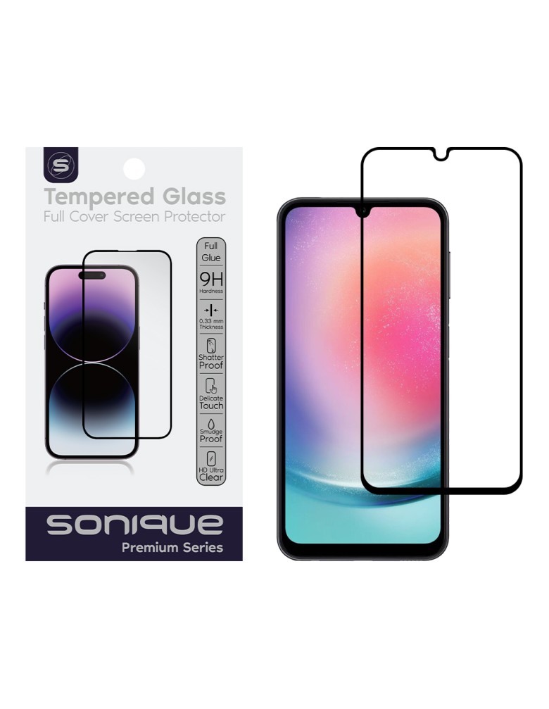 Hardy Glass Sonique Premium Series HD Full Cover 9H Samsung Galaxy A24 4G / Galaxy A25 5G Μαύρο