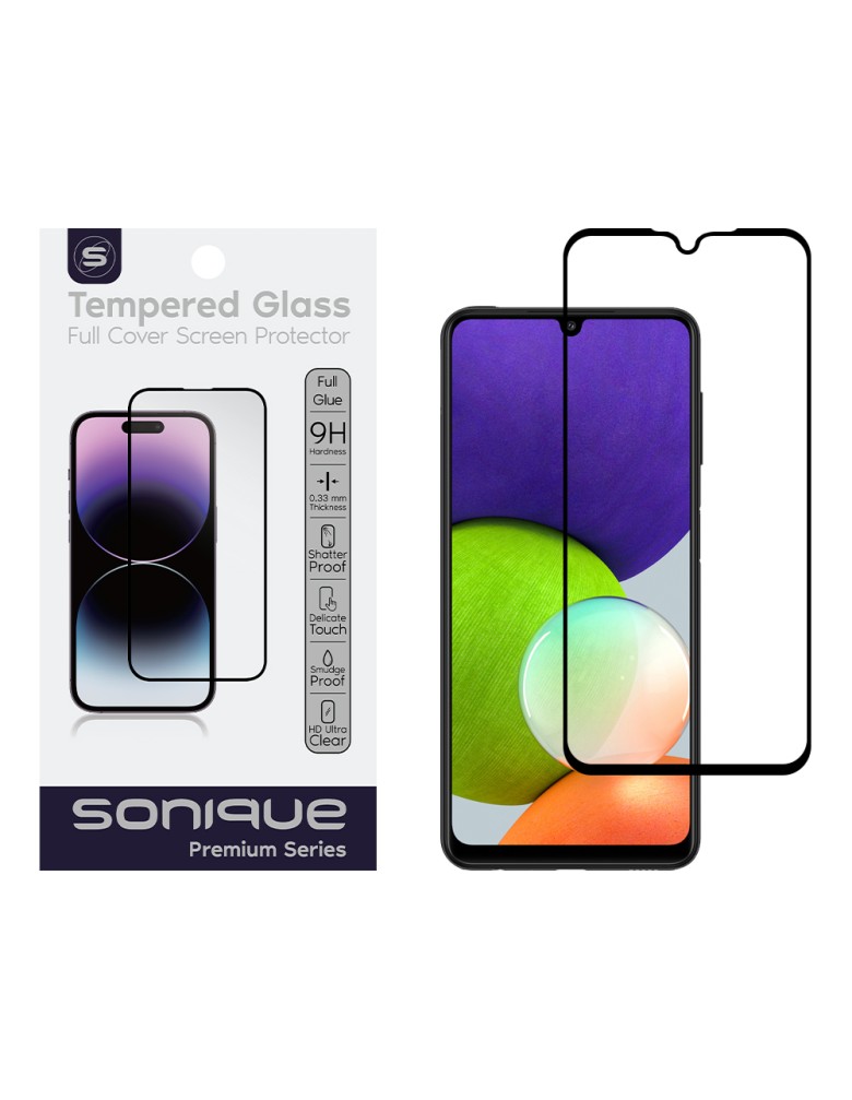 Hardy Glass Sonique Premium Series HD Full Cover 9H Samsung Galaxy A22 4G / Galaxy A31 / Galaxy A32 4G / Galaxy A33 5G Μαύρο