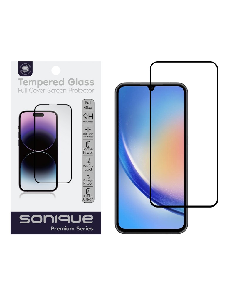 Hardy Glass Sonique Premium Series HD Full Cover 9H Samsung Galaxy A35 5G / Galaxy A55 5G Μαύρο