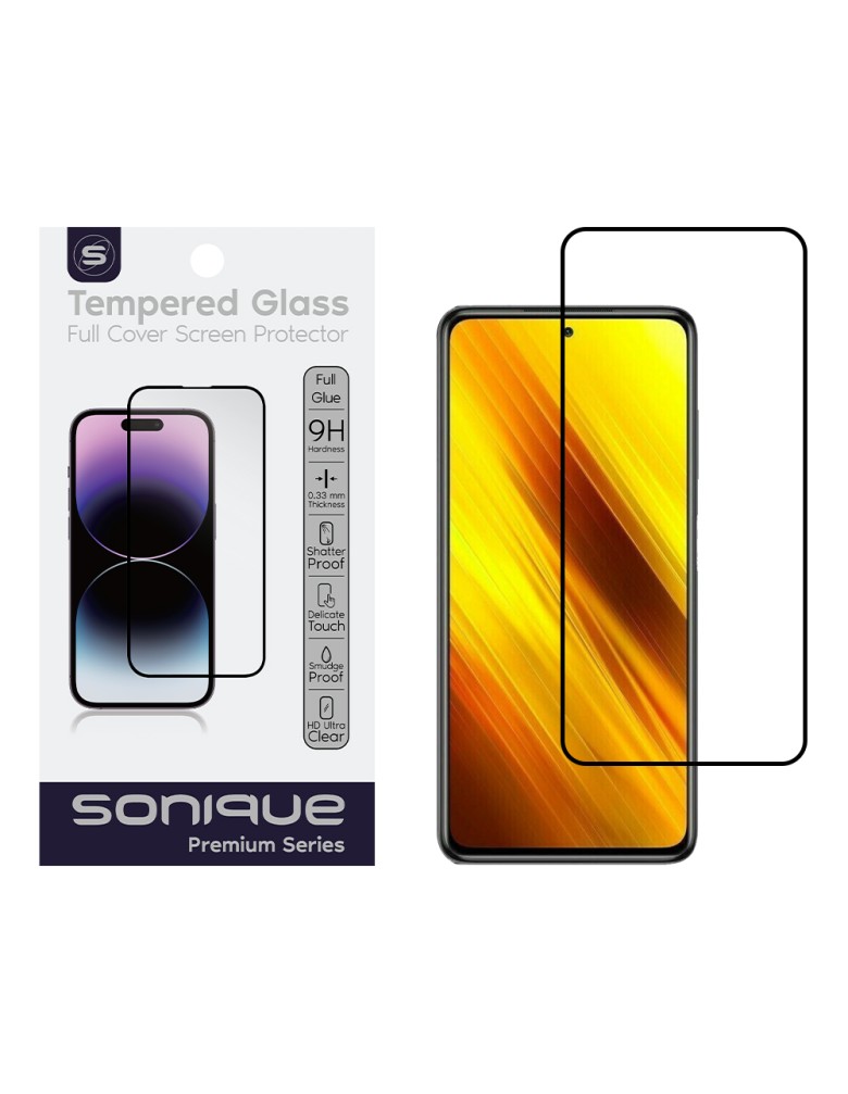 Hardy Glass Sonique Premium Series HD Full Cover 9H Xiaomi Poco X3 NFC / Poco X3 Pro / Poco X4 Pro 5G Μαύρο