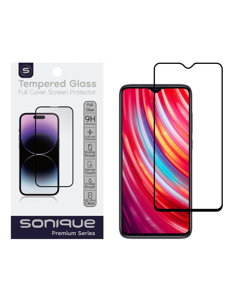 Hardy Glass Sonique Premium Series HD Full Cover 9H Xiaomi Redmi Note 8 Pro Μαύρο