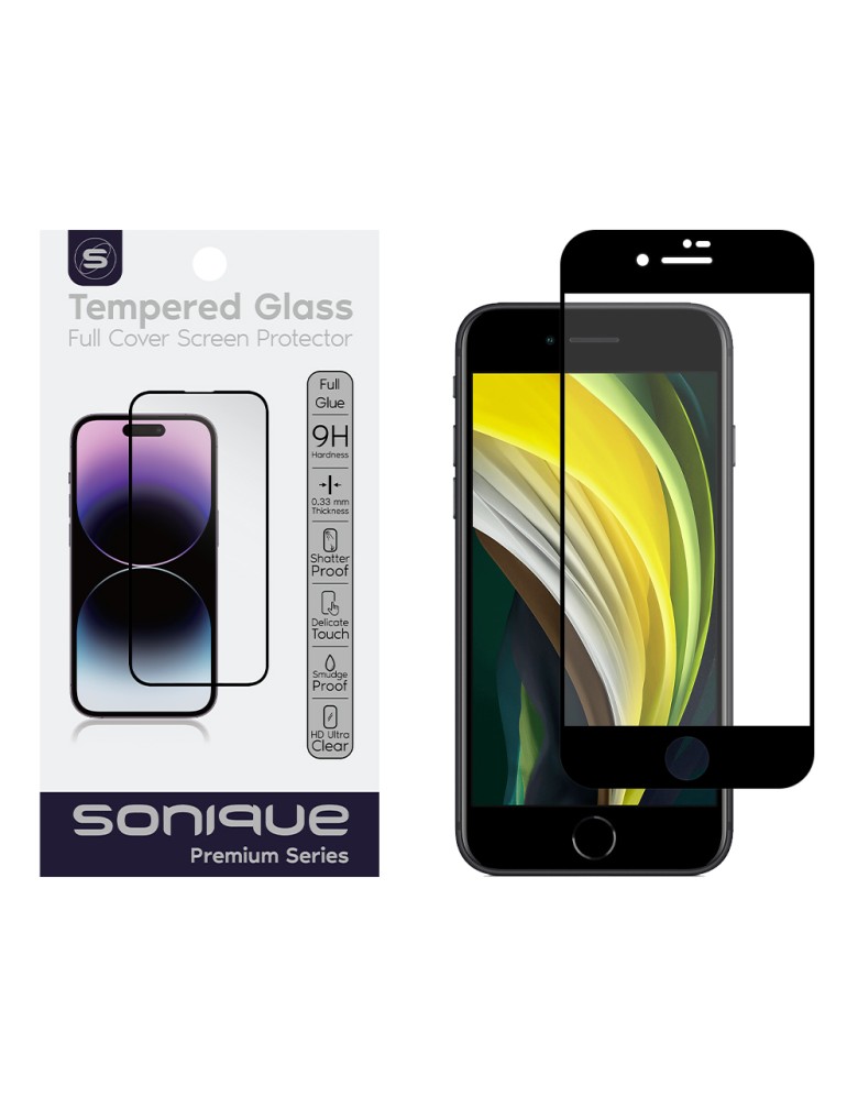 Hardy Glass Sonique Premium Series HD Full Cover 9H Apple iPhone 7 / iPhone 8 / iPhone SE 2020 / iPhone SE 2022 Μαύρο