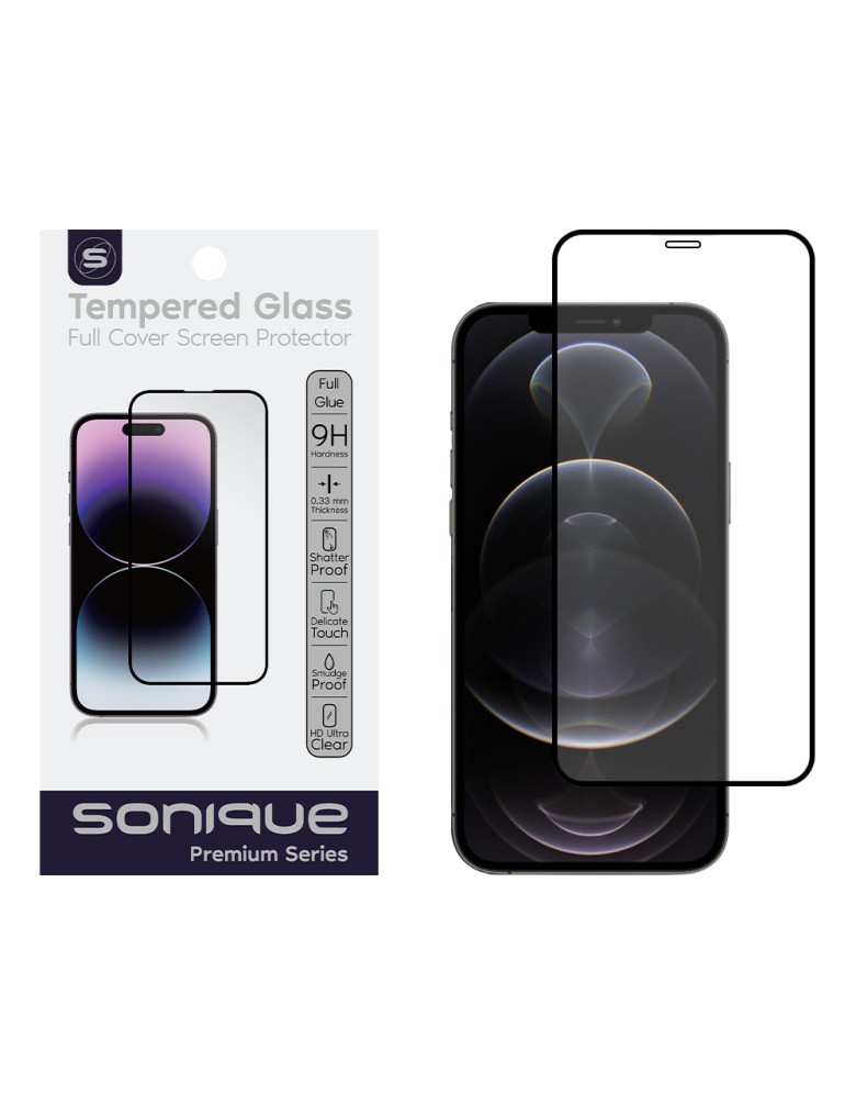 Hardy Glass Sonique Premium Series HD Full Cover 9H Apple iPhone 12 Pro Max Μαύρο