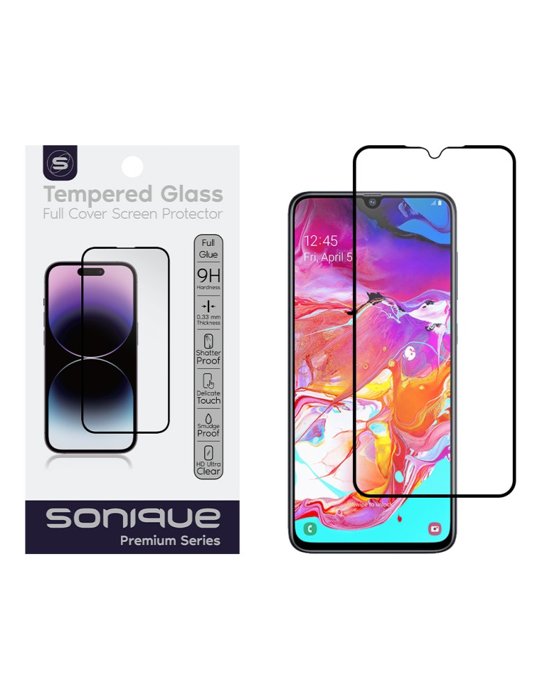 Hardy Glass Sonique Premium Series HD Full Cover 9H Samsung Galaxy A70/A70s Μαύρο