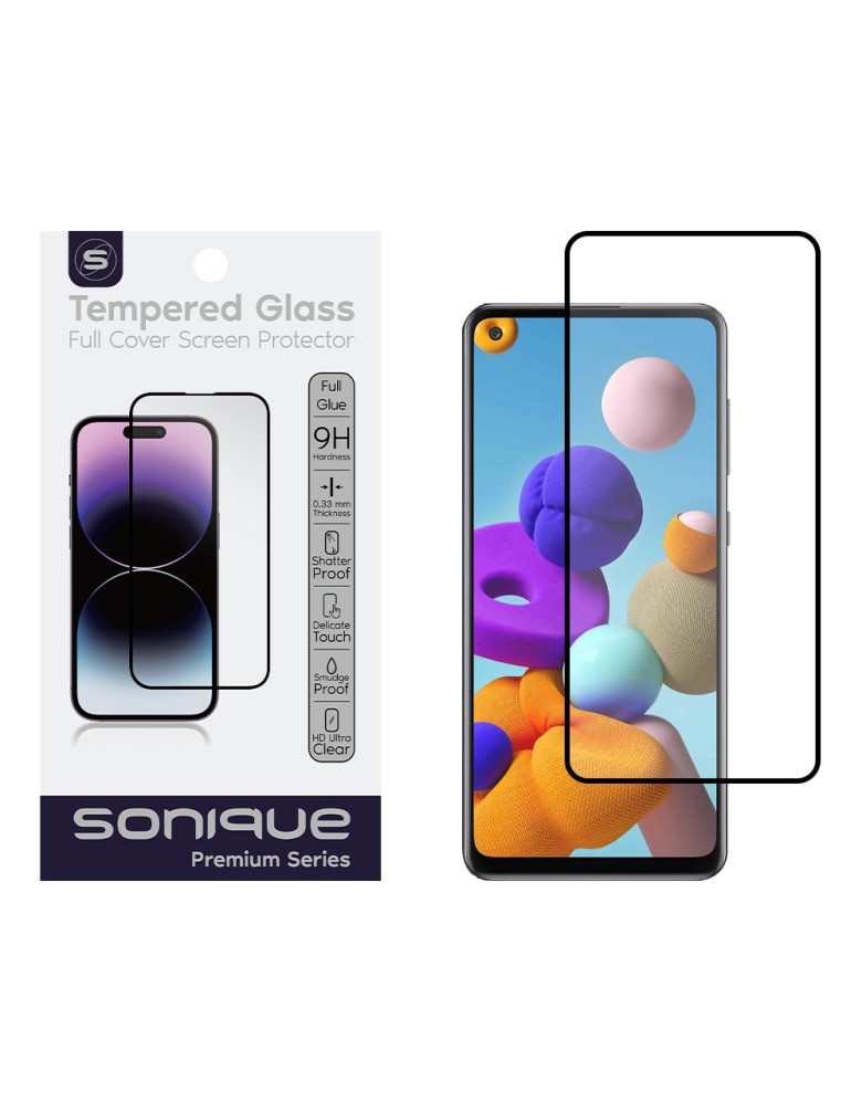 Hardy Glass Sonique Premium Series HD Full Cover 9H Samsung Galaxy A21s Μαύρο