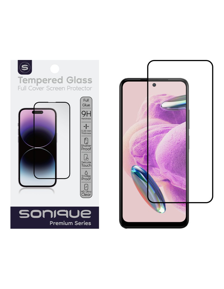 Hardy Glass Sonique Premium Series HD Full Cover 9H Xiaomi Redmi Note 12s Μαύρο