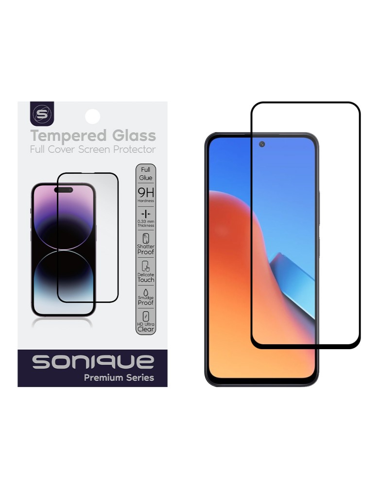 Hardy Glass Sonique Premium Series HD Full Cover 9H Xiaomi Redmi 12 4G / Redmi 12 5G Μαύρο