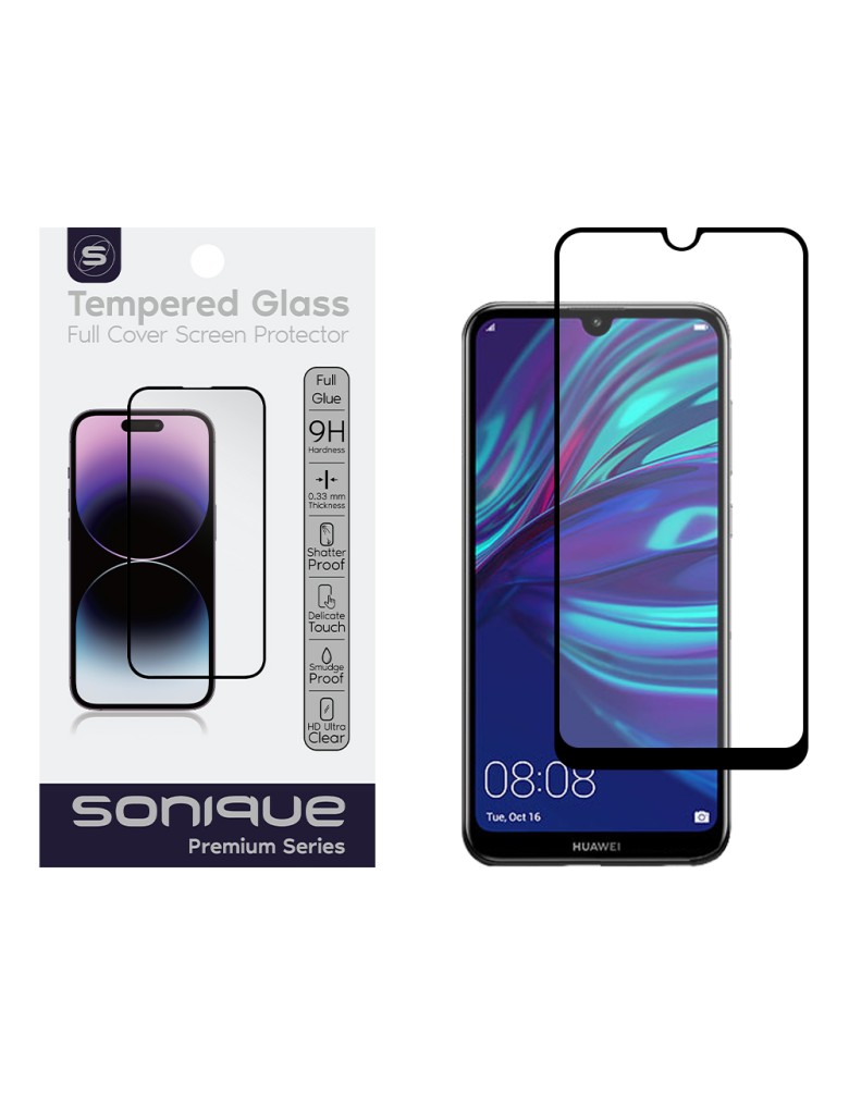 Hardy Glass Sonique Premium Series HD Full Cover 9H Huawei Y7 2019 Μαύρο