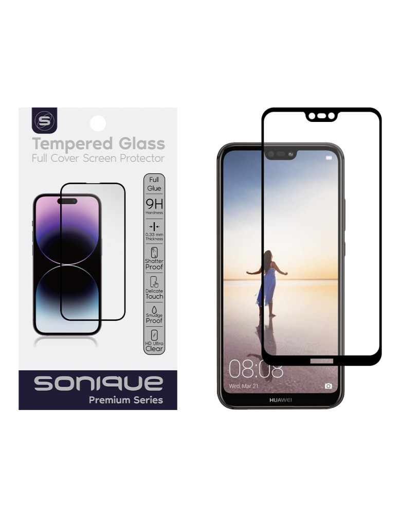 Hardy Glass Sonique Premium Series HD Full Cover 9H Huawei P20 lite Μαύρο