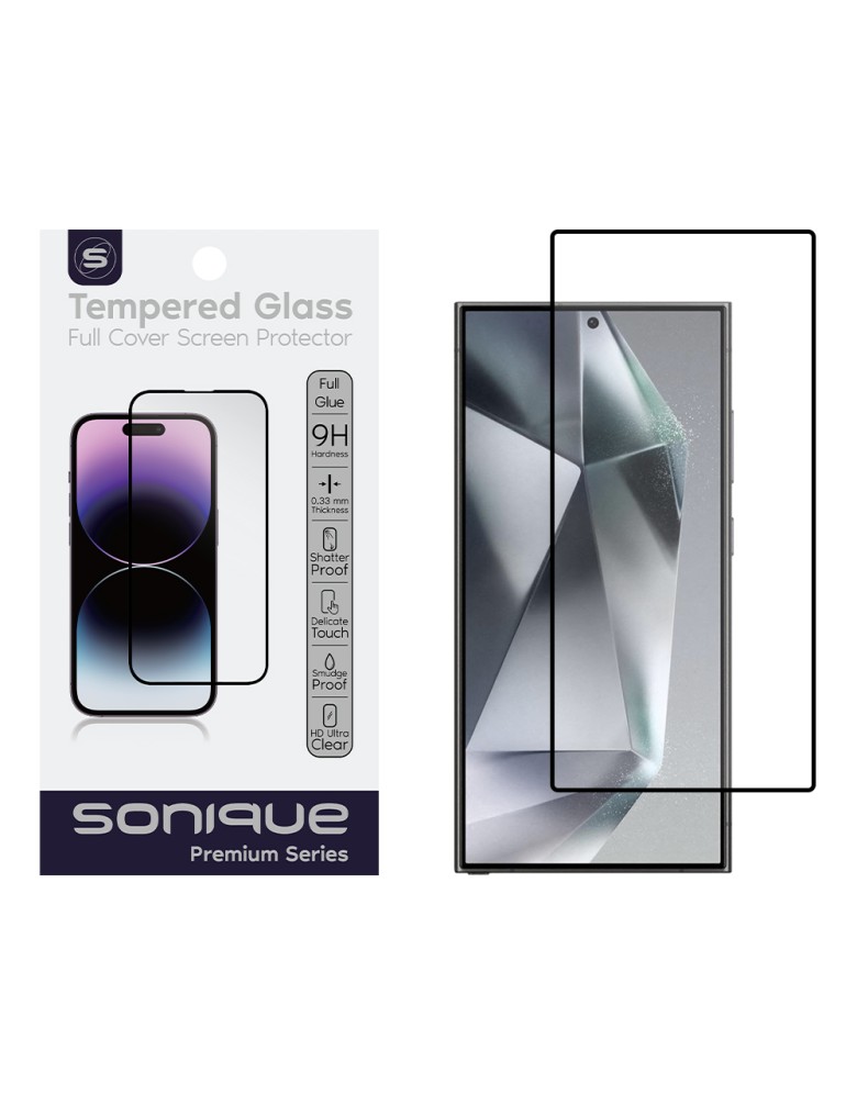 Hardy Glass Sonique Premium Series HD Full Cover 9H (fingerprint unlock) Samsung Galaxy S24 Ultra Μαύρο