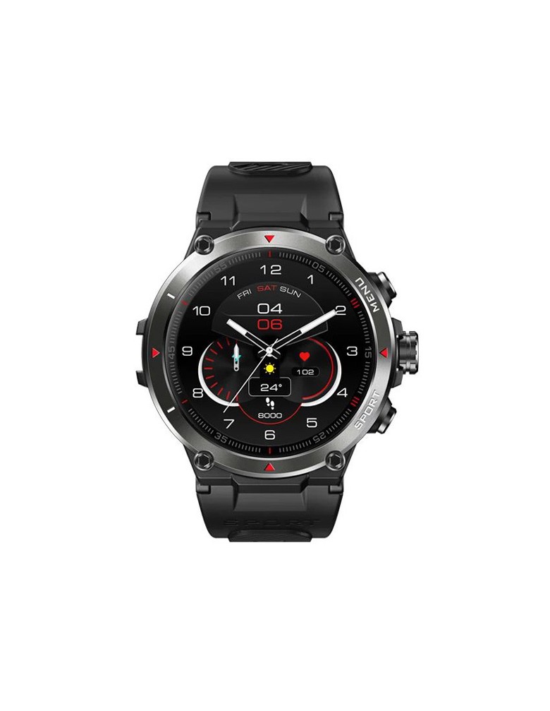 ZEBLAZE smartwatch Stratos 2, 1.3" AMOLED, GPS, heart rate, 5 ATM, μαύρο