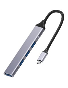 POWERTECH USB-C hub PTH-079, 4x USB θύρες, γκρι