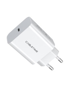 CABLETIME φορτιστής τοίχου CT-PD181-UW2, USB-C, 18W PD,...