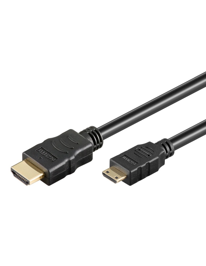 GOOBAY καλώδιο mini HDMI σε HDMI 74082 με Ethernet, 4K/60Hz, 18 Gbps, 1.5m, μαύρο