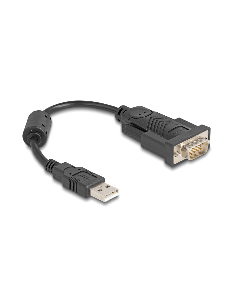 DELOCK αντάπορας USB σε RS-232 64276, 460.8Kbps, 0.25m, μαύρος