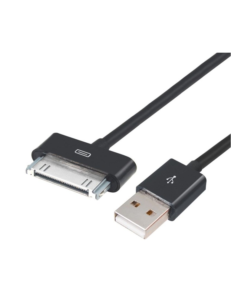 POWERTECH Καλώδιο USB 2.0 σε iPad & iPhone 4/4S CAB-U023, μαύρο, 1m