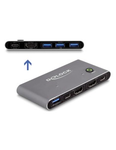 DELOCK HDMI KVM switch 18647 με 4x θύρες USB 5Gbps,...