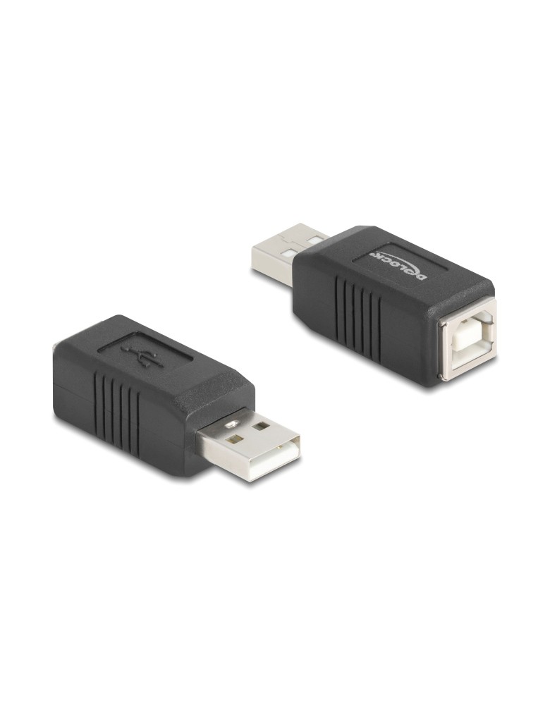 DELOCK αντάπτορας USB σε USB Type B 67202, 480Mbps, μαύρος